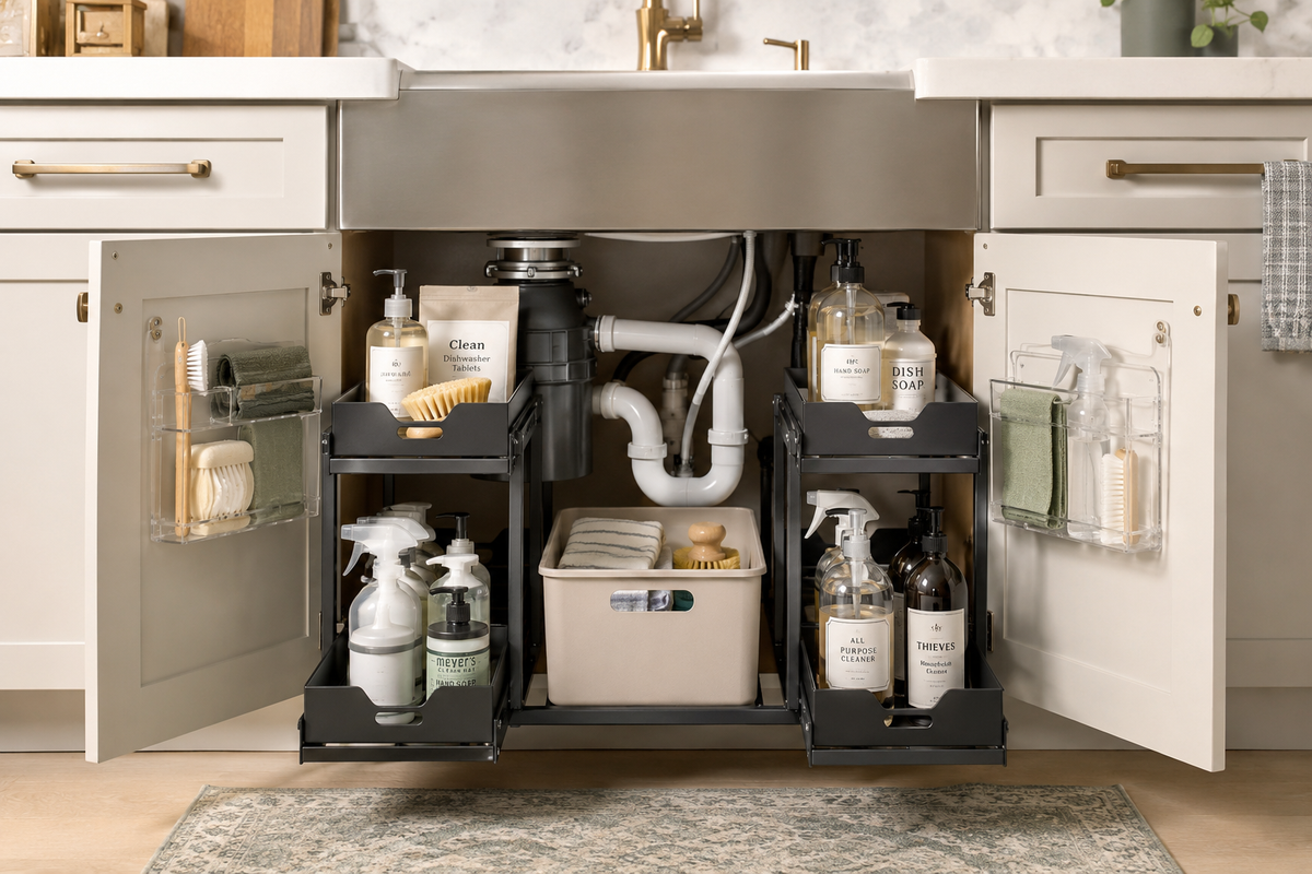 Under-Sink Organization Ideas: How to Make Awkward Cabinet Space Work Harder